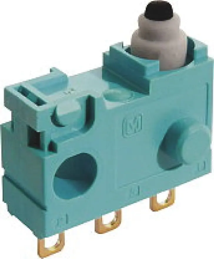 Produktfoto 1 von Panasonic Mikroschalter Stiftstößel-Betätiger Lot, 1-poliger Wechsler, 30 V dc, 100mA IP67 1.5N -40 °C - 85 °C