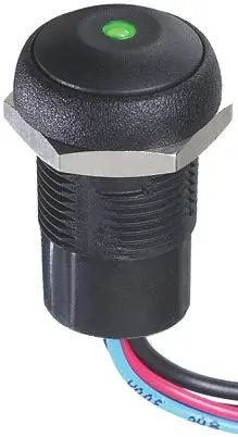 Produktfoto 1 von APEM IR Druckschalter Grün Beleuchtet Tastend Panel Ø 16 mm, SPST / 200 mA 48 V dc 250 V ac, IP40