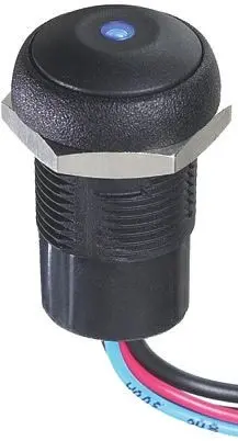 Produktfoto 1 von APEM IR Druckschalter Blau Beleuchtet Tastend Panel Ø 16 mm, SPST / 200mA 48 V dc 250 V ac, IP67