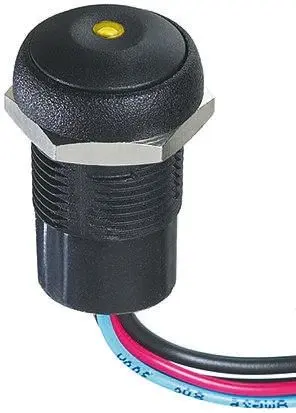 Produktfoto 1 von APEM IR Druckschalter Gelb Beleuchtet Tastend Panel Ø 16 mm, SPST / 200mA 48 V dc 250 V ac, IP67