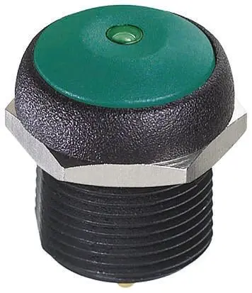 Produktfoto 1 von APEM IR Druckschalter Grün Beleuchtet Tastend Panel Ø 16 mm, SPST / 200mA 48 V dc, IP67