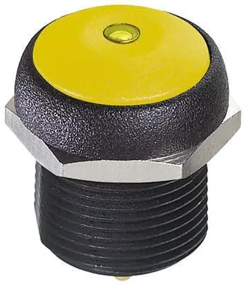 Produktfoto 1 von APEM IR Druckschalter Gelb Beleuchtet Tastend Panel Ø 16 mm, SPST / 200mA 48 V dc 250 V ac, IP67