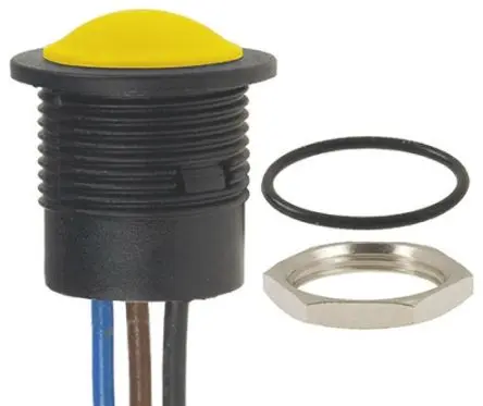 Produktfoto 1 von APEM IA Druckschalter Panel Ø 16.2 mm, 1-poliger Umschalter / 2A 24 V dc, IP67