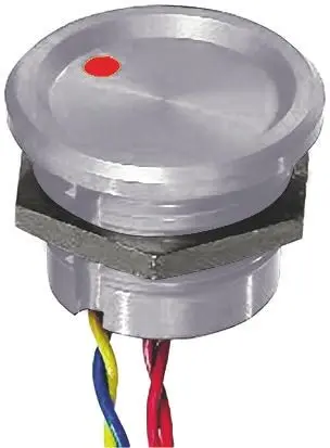 Produktfoto 1 von APEM PBA Druckschalter Rot, Grün Beleuchtet Tastend Ø 16.2 mm, SPST / 200mA 24 V dc 24 V ac, IP68