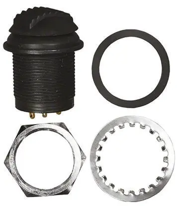 Produktfoto 1 von APEM Panel Kippschalter 1-poliger Umschalter, Ein-Aus-Ein, 24 V dc, 250 V ac, 100mA, IP68, Lot