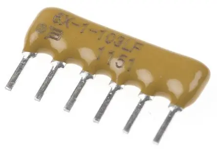 Produktfoto 1 von Bourns Serie 4600X Widerstands-Array BUS, 5 x 100 kΩ, 0.75 W 2 %, Bauform SIP Lot