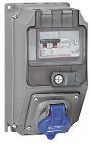 Produktfoto 1 von Legrand Leistungssteckverbinder Blau, 230V / 16A, Wand IP44