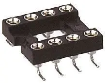 Produktfoto 1 von Preci-Dip 110 DIL-Sockel Vertikal, 14-Pin Oberfläche Gedreht Gold, Zinn, Raster 2.54 mm Raster Offene Bauform 1A