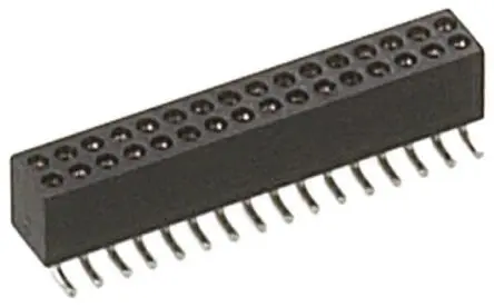 Produktfoto 1 von Preci-Dip 853 Leiterplattenbuchse gewinkelt Oberfläche 10-polig / 2-reihig, Raster 1.27 mm Lot