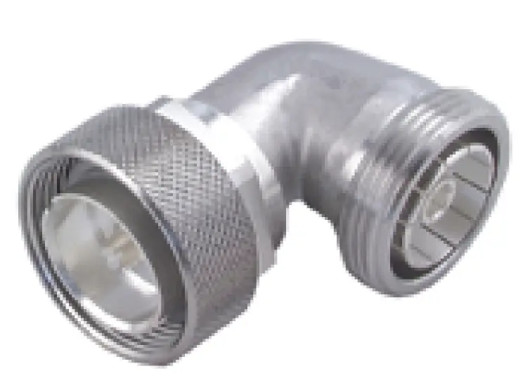 Produktfoto 1 von Huber+Suhner HF Adapter, 50 Ω, gewinkelt, 7.5 GHz Stecker Buchse, Koaxial Nennspannung
