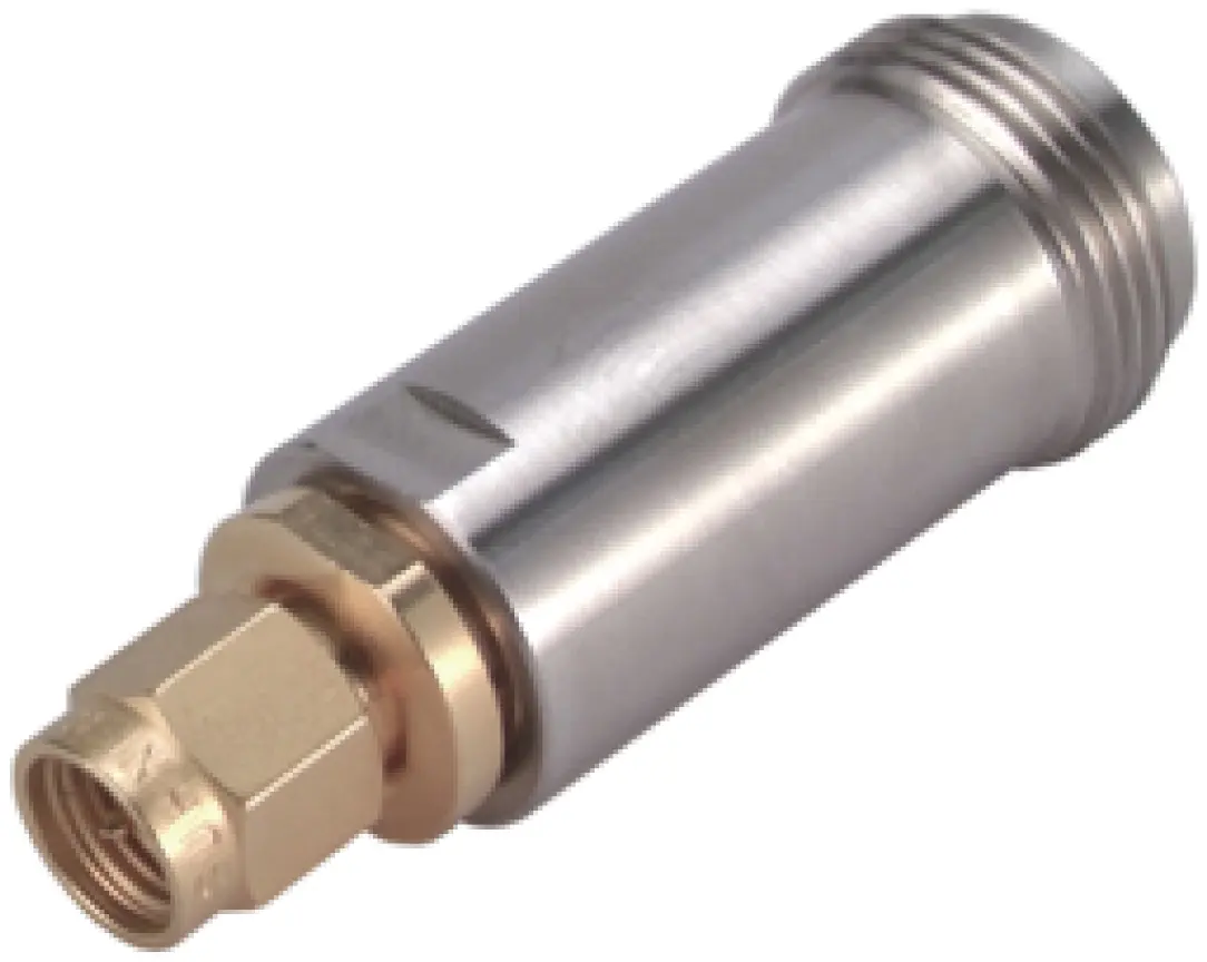 Produktfoto 1 von Huber+Suhner HF Adapter, 50 Ω, Gerade, 18 GHz Stecker Buchse, Koaxial Nennspannung