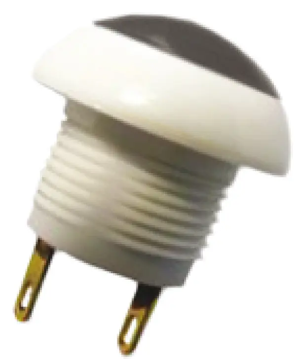 Produktfoto 1 von Otto P9 Druckschalter Schwarz Tastend Panel Ø 12 mm, 2-poliger Umschalter / 5 A 28 V dc 115 V ac, IP64