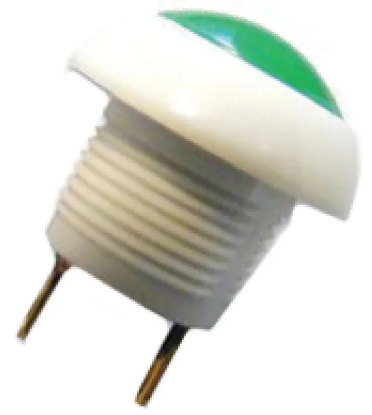 Produktfoto 1 von Otto P9 Druckschalter Grün Tastend Panel Ø 12 mm, 2-poliger Umschalter / 5 A 28 V dc 115 V ac, IP64