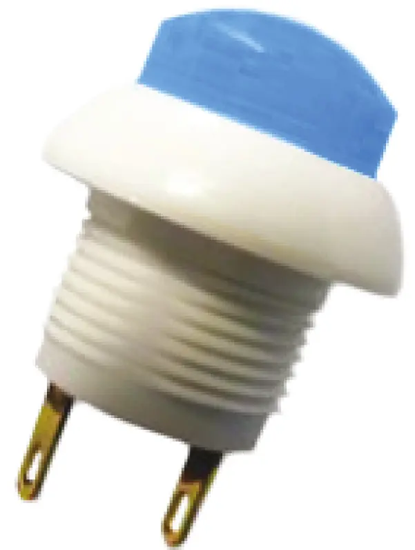 Produktfoto 1 von Otto P9 Druckschalter Blau Tastend Panel Ø 12 mm, 2-poliger Umschalter / 5 A 28 V dc 115 V ac, IP64