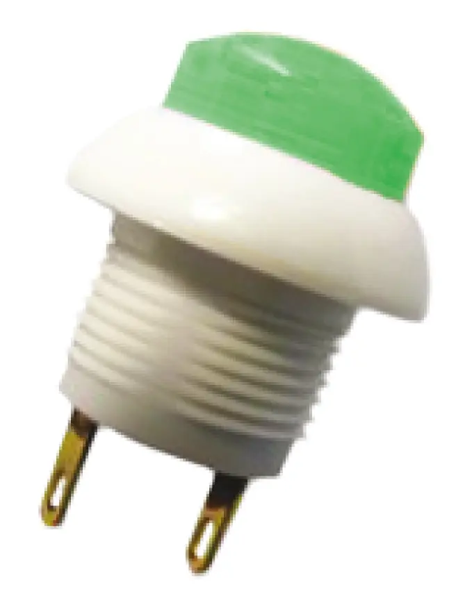Produktfoto 1 von Otto P9 Druckschalter Grün Tastend Panel Ø 12 mm, 2-poliger Umschalter / 5 A 28 V dc 115 V ac, IP64