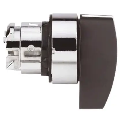 Produktfoto 1 von Schneider Electric Harmony XB4 Wählschalterkopf Schwarz 3-Positionen 22mm Langer verriegelbarer Griff Rastend