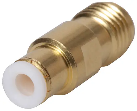 Produktfoto 1 von Huber+Suhner HF Adapter, 50 Ω, Gerade, 6 GHz Stecker Buchse, Koaxial Nennspannung