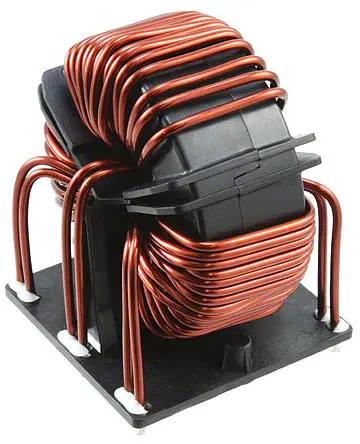 Produktfoto 1 von Schaffner RB Gleichtaktdrossel, 830 μH, 36 A, Radial / R-DC 2.3 mΩ, max. 400 Hz, Ø 70 mm, Ø 2.4 mm x 82 mm