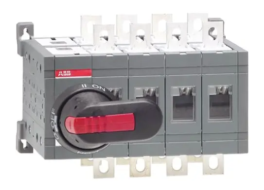Produktfoto 1 von ABB OT Trennschalter 4-polig DIN-Hutschiene 250A 250 kW Schwarz IP65 3-phasig