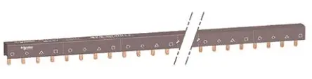 Produktfoto 1 von Schneider Electric, Acti9 Reihe Stromschiene, 4 -phasig, 415 V ac 100A, 18 mm Raster, Acti9 Reihe