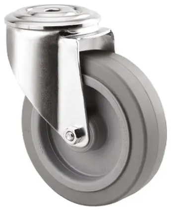 Tente Drehbar Rolle, Rad ø 125 mm, 150 kg, Ges H. 150 mm, Rad B. 40 mm