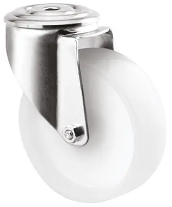 Produktfoto 1 von Tente Drehbar Rolle, Rad ø 100 mm, 150 kg, Ges H. 128 mm, Rad B. 36 mm, Polyamid