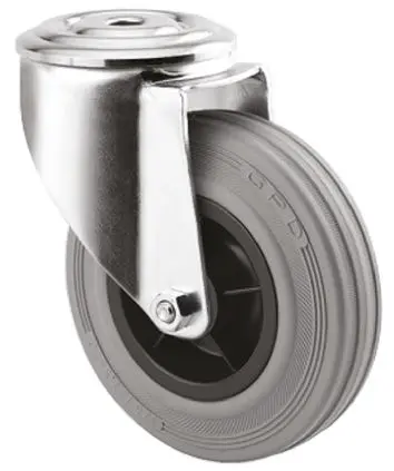 Tente Drehbar Rolle, Rad ø 80 mm, 70 kg, Ges H. 108 mm, Rad B. 35 mm, Polyamid