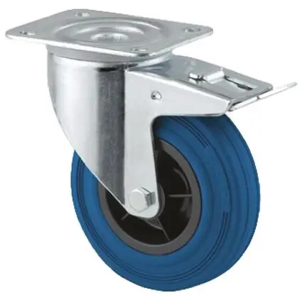 Produktfoto 1 von Tente Gebremst, schwenkbar Rolle, Rad ø 80 mm, 70 kg, Ges H. 108 mm, Rad B. 35 mm, Polypropylen