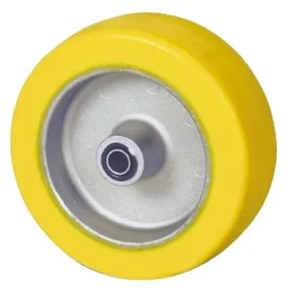 Produktfoto 1 von Tente Rollwagenrolle Gelb, Mat. Silikon, 160 kg Ø 100 mm, B. 34 mm