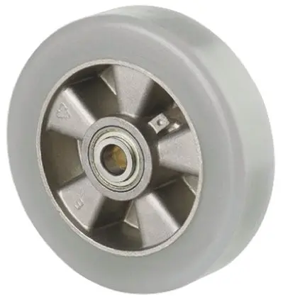 Produktfoto 1 von Tente Rollwagenrolle Gelb, Mat. Polyurethan, 800 kg Ø 250 mm, B. 50 mm