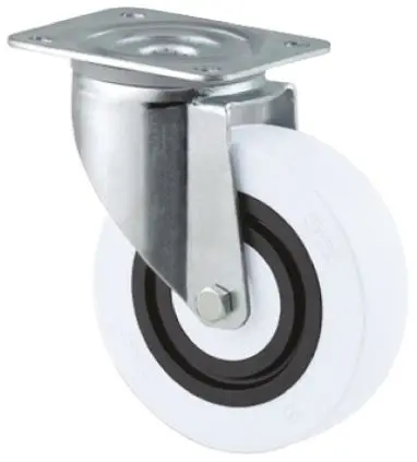 Produktfoto 1 von Tente Drehbar Rolle, Rad ø 100 mm, 160 kg, Ges H. 128 mm, Rad B. 36 mm, Polyamid