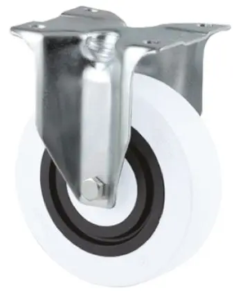 Produktfoto 1 von Tente Feststehend Rolle, Rad ø 100 mm, 160 kg, Ges H. 128 mm, Rad B. 36 mm