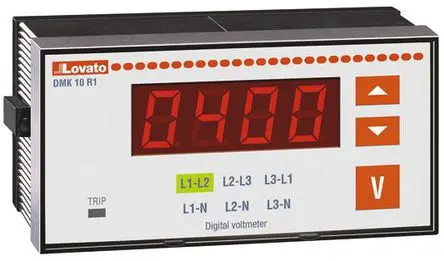 Produktfoto 1 von Lovato DMK Digitales Spannungsmessgerät AC LED-Anzeige 4-stellig / ±0.25 %, 92 mm, 45 mm, 105 mm