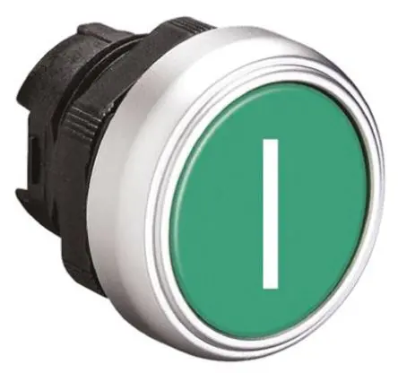 Produktfoto 1 von Lovato Platinum Drucktastenkopf Ø 22 mm, Grün Federrückstellung Rund Rund Kunststoff, IP66