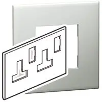 Produktfoto 1 von Legrand Lichtschalterabdeckung Silber 2 Ausbrüche