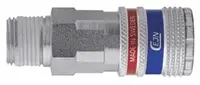 CEJN Pneumatische Schnellsteckkupplung Stahl, Messing Stecker, R, Standard & belüftete Sicherheit
