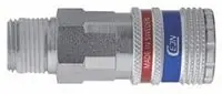 Produktfoto 1 von CEJN Pneumatische Schnellsteckkupplung, Messing, Stahl 1/2 in Stecker, R, Standard & belüftete Sicherheit