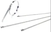 Produktfoto 1 von Thomas & Betts Ty-Met Edelstahl 316 Kabelbinder Kugelverschluss Metallisch 4.6 mm x 520 mm