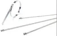 Produktfoto 1 von Thomas & Betts Ty-Met Edelstahl 316 Kabelbinder Kugelverschluss Metallisch 7.9mm x 200 mm