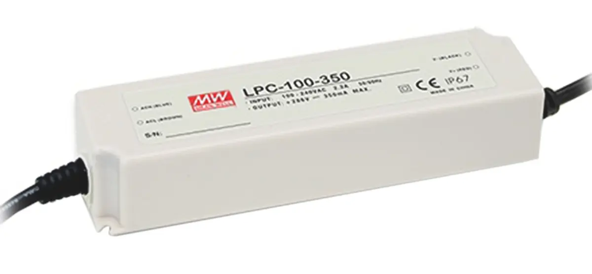 Produktfoto 1 von MEAN WELL LED-Treiber, 100.8 W 264 V ac, 90 V ac, 127V dc, 370 V dc LED-Treiber 1050mA, Ausgang 48V, 96 V