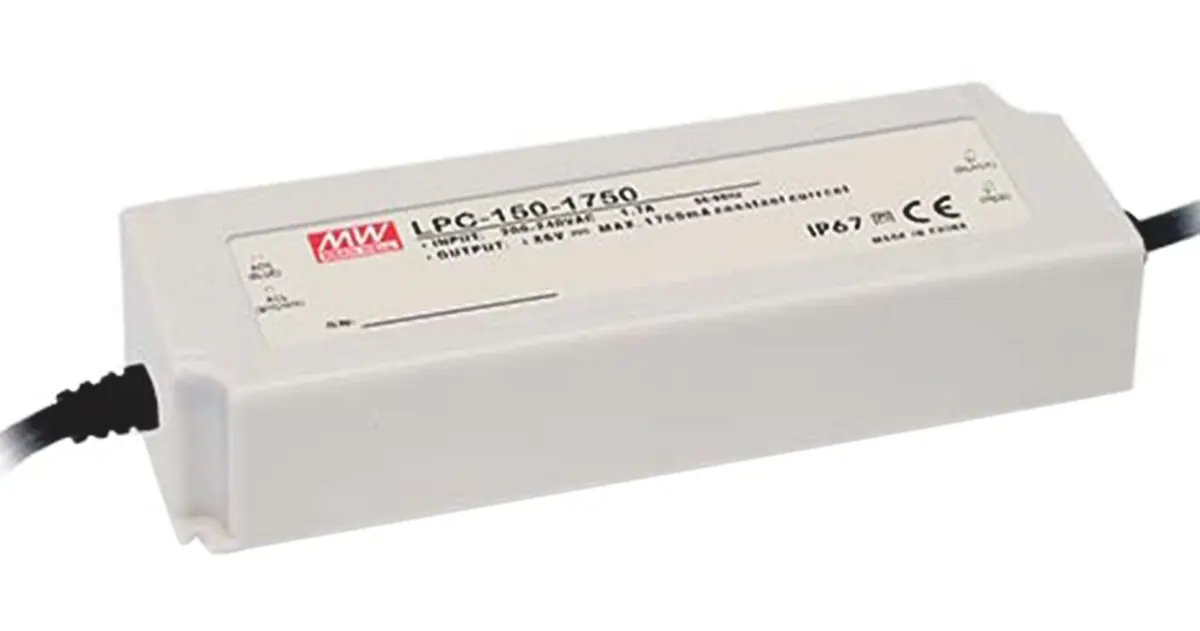 Produktfoto 1 von MEAN WELL LED-Treiber, 150.5 W 180 V ac, 305 V ac, 254V dc, 431 V dc LED-Treiber 350mA, Ausgang 215V, 430 V