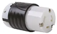 Produktfoto 1 von PASS & SEYMOUR Netzsteckdose Kabel 30A, 2+E, NEMA L5-30R Nylon, 125V Schwarz, Weiß Schraubbefestigung, für USA