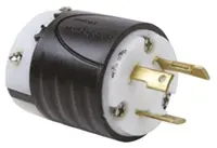 PASS & SEYMOUR Netzstecker Kabel 30A, 2+E, NEMA L5-30P Nylon, 125V Schwarz, Weiß Schraubbefestigung, für USA