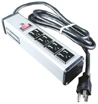 Produktfoto 1 von Wiremold UL104BD Verlängerungskabel, 4.6 m, 4-fach Überspannungsschutz, NEMA 5-15R 120V
