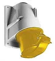 Produktfoto 1 von Amphenol Industrial CMA Leistungssteckverbinder Gelb, 110V 2P+PE / 32A, Panel IP44