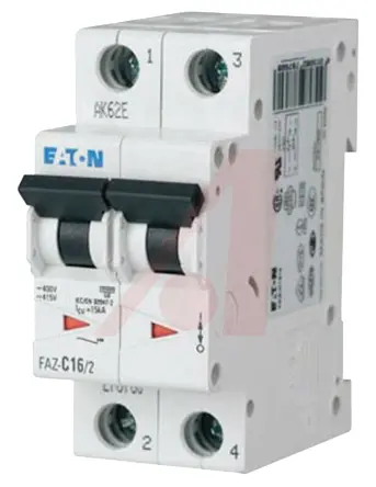 Produktfoto 1 von Eaton xEffect Miniaturüberlastschalter Typ C, Pol 2-polig 40 A 415 V ac, Abschaltvermögen 10 kA xEffect