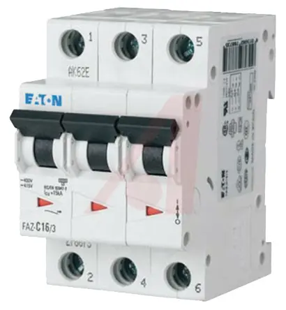 Produktfoto 1 von Eaton xEffect Miniaturüberlastschalter Typ D, Pol 3-polig 15 A 415 V ac, Abschaltvermögen 10 kA xEffect
