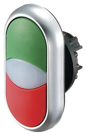 Produktfoto 1 von Eaton M22 Drucktastenkopf Ø 22 mm, Rot, Grün Tastend Rund Tropfen Kunststoff, IP67