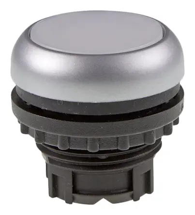 Produktfoto 1 von Eaton M22 Drucktastenkopf Ø 22 mm, Weiß Tastend Rund Rund Kunststoff, IP67
