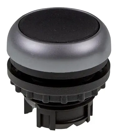 Produktfoto 1 von Eaton M22 Drucktastenkopf Ø 22 mm, Schwarz Tastend Rund Rund Kunststoff, IP67